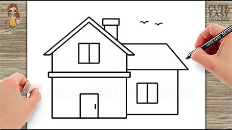 房子怎麼畫|兒童簡筆畫漂亮的房子 How To Draw a House Easy